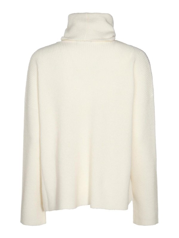 FABIANA FILIPPI: maglia collo rotondo online - Pullover in lana bianca