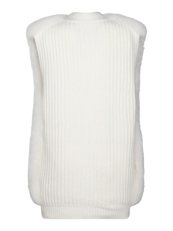 FABIANA FILIPPI: Fur & Shearling Coats online - White Wool Casual Jacket