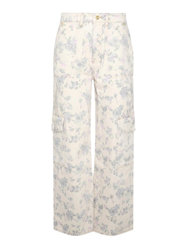 GANNI: ストレートジーンズ - ストレートジーンズ - 赤