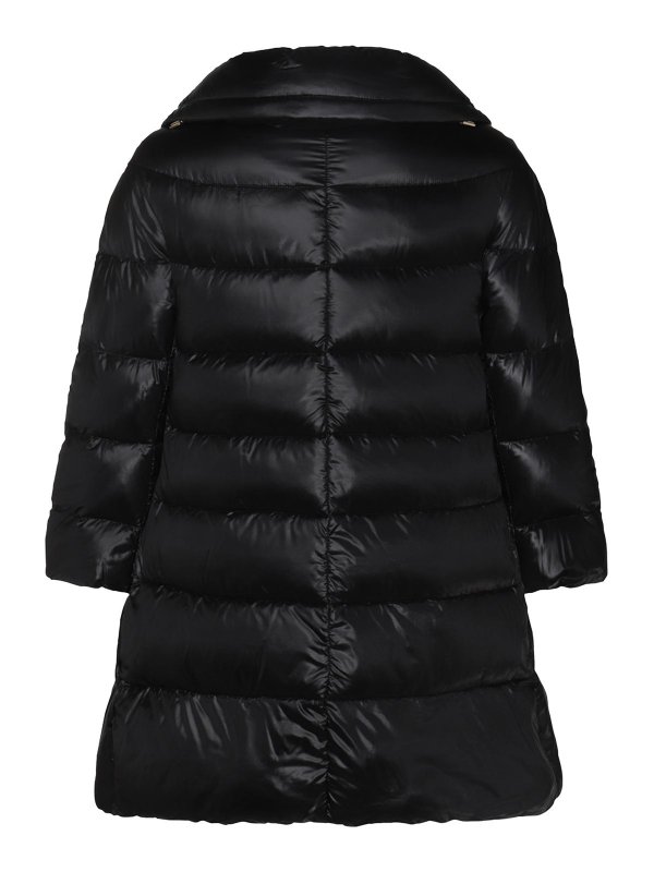 HERNO: padded jackets online - Black Cleofe Down Jacket
