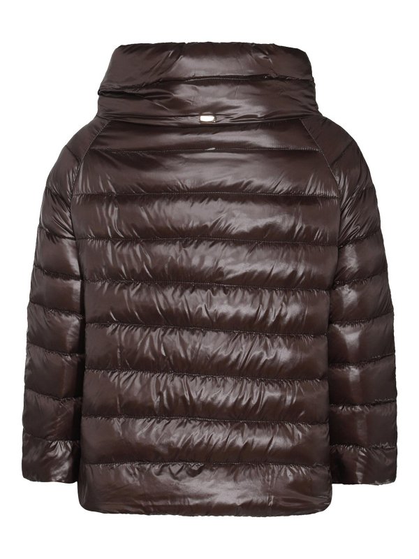 HERNO: padded jackets online - Brown Sofia Down Jacket