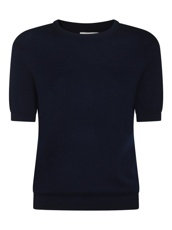 KHAITE: crew necks - Black Wool Knitwear