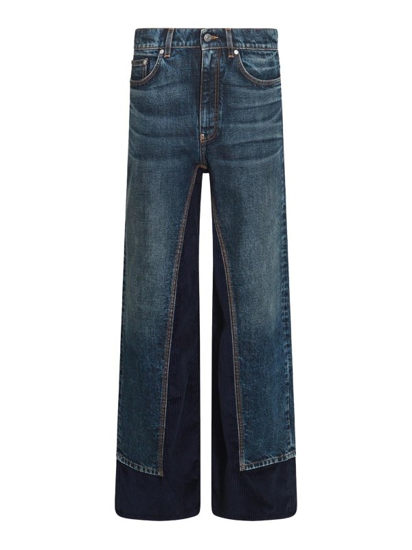 STELLA McCARTNEY: bootcut jeans - Dark Blue Cotton Jeans