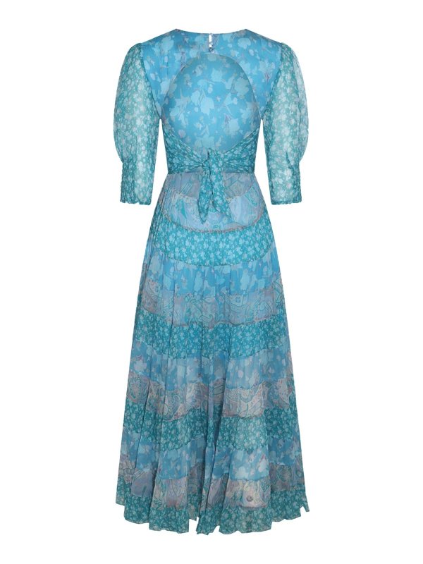 RIXO: ニーレングスドレス online - 膝丈ドレス - ブルー