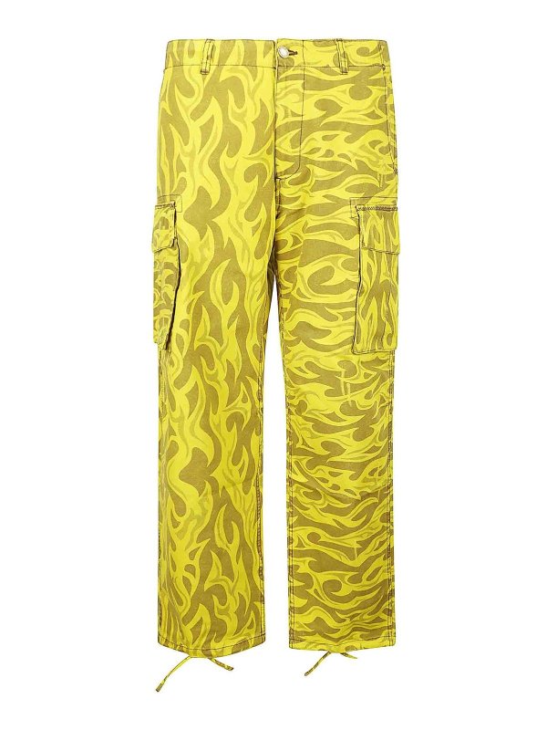 ERL: Pantalons casual - Pantalons Décontractés - Jaune