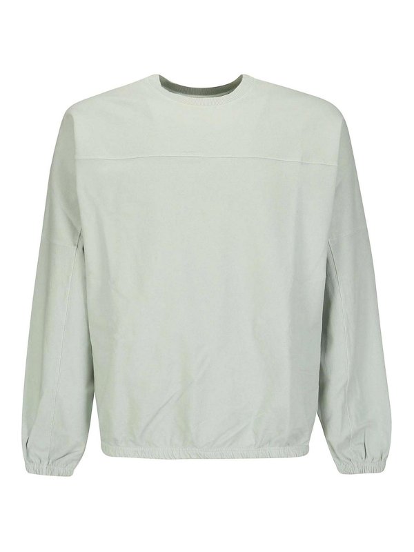 GR10K: Strickpullover mit Rundhalsausschnitt - Rundhalspullover - Grau