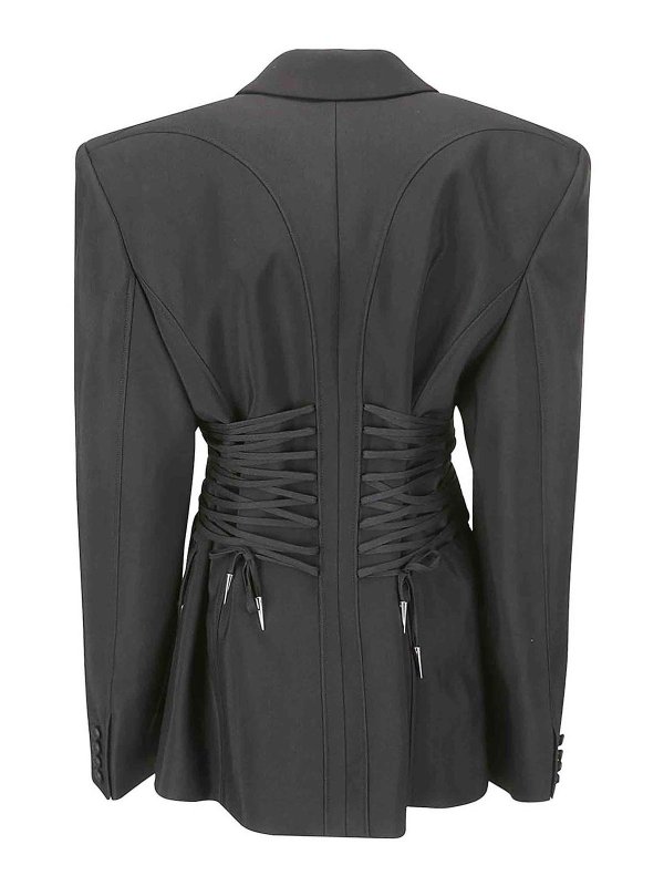 MUGLER: giacche blazer online - Blazer nero mugler