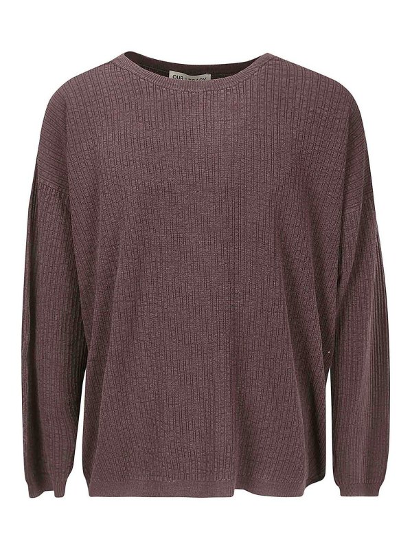 OUR LEGACY: Strickpullover mit Rundhalsausschnitt - Rundhalspullover - Braun