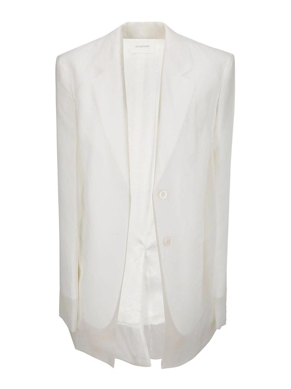 SPORTMAX: ブレザー - ブレザー - 白