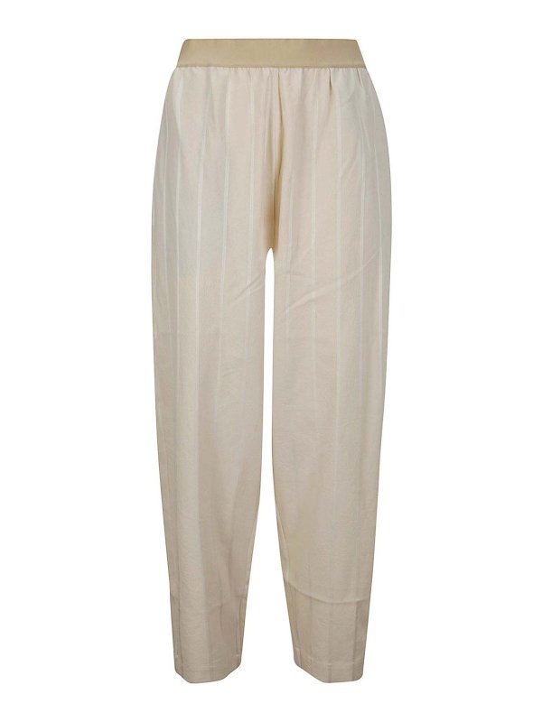 UMA WANG: casual trousers - Wide leg trousers