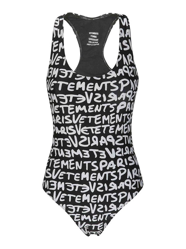 VETEMENTS: one-piece - Printed one-piece swimsuit
