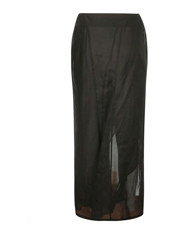 YOHJI YAMAMOTO: gonne al ginocchio  e longuette online - Gonna lunga asimmetrica