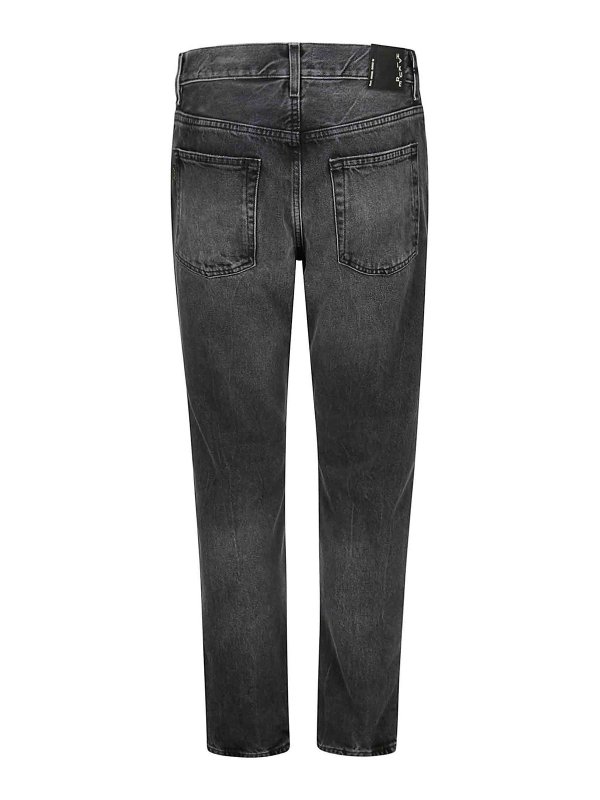 HAIKURE: straight leg jeans online - Black medium straight leg jeans