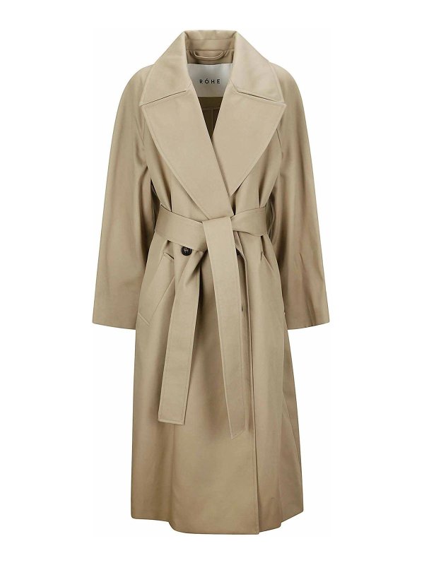 ROHE: Trenchcoats - Trenchcoat - Dunkelgrün