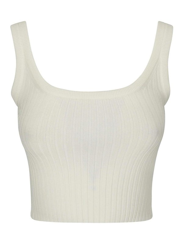 SPORTMAX: Tops y camisetas sin mangas - Top - Blanco