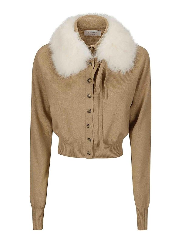 SPORTMAX: カーディガン - カーディガン - ブラウン