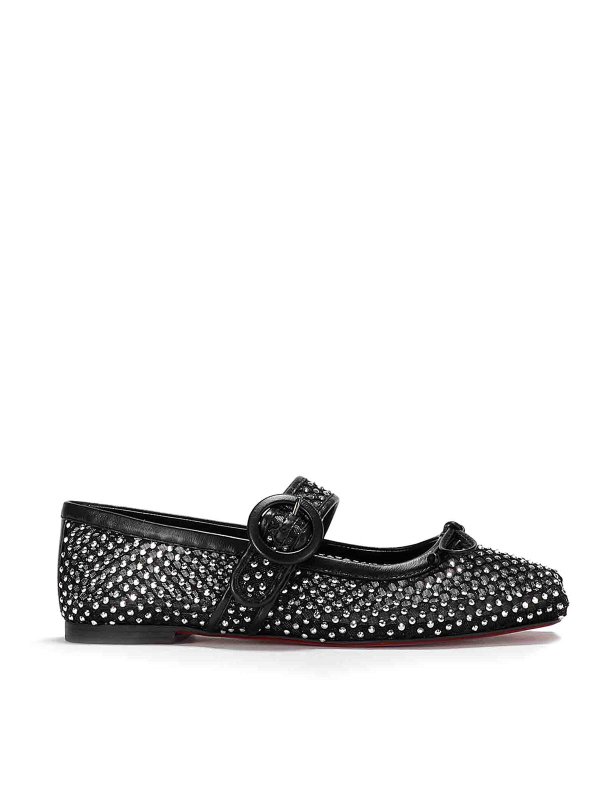 CHRISTIAN LOUBOUTIN: flat shoes - Mesh ballerina