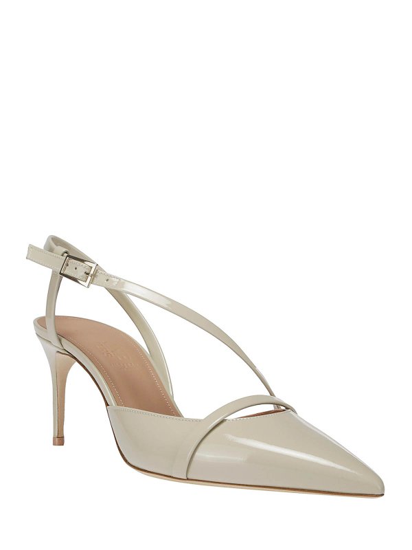 Malone Souliers: court shoes online - Beige pointed stiletto slingback