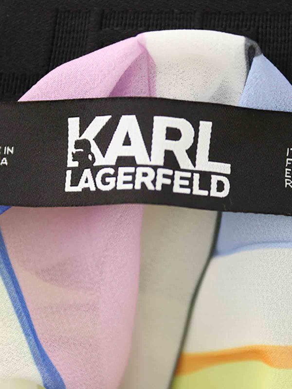 The Best Shops KARL LAGERFELD: Knee length skirts & Midi - Stripe Pleated Skirt