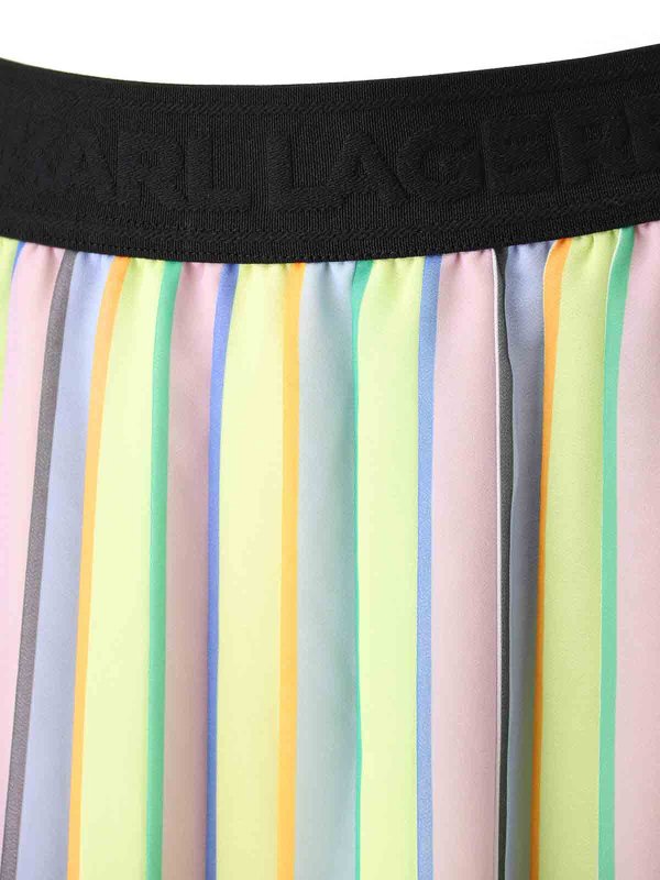 The Best Shops KARL LAGERFELD: Stripe Pleated Skirt