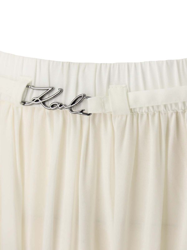 The Best Shops KARL LAGERFELD: ニーレングススカート＆ミディ丈 - 膝丈/ミディスカート - クリーム