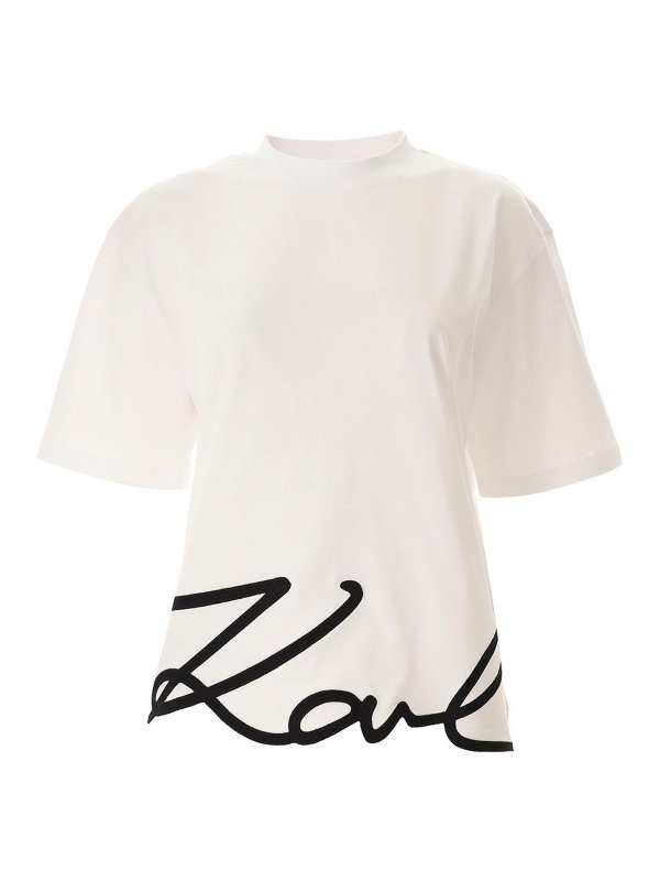 KARL LAGERFELD: T-shirts - T-Shirt - Weiß