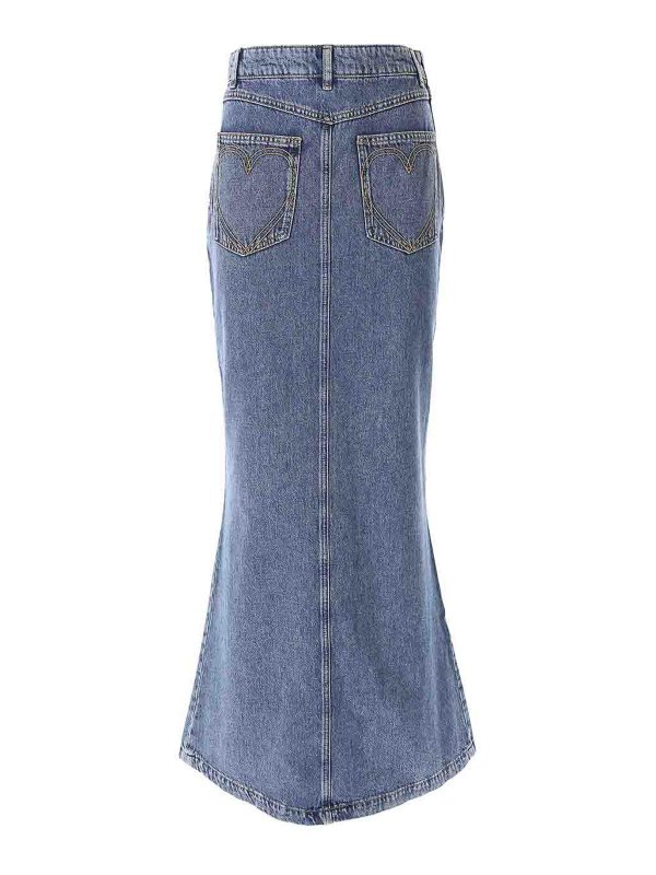 MOSCHINO JEANS: Knee length skirts & Midi - Denim Long Skirt