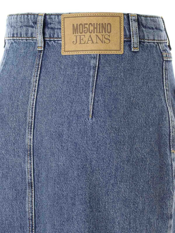 The Best Shops MOSCHINO JEANS: Knee length skirts & Midi - Denim Long Skirt