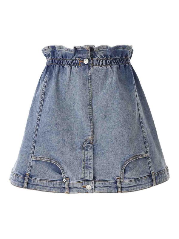 MOSCHINO JEANS: ミニスカート - ストレートジーンズ - ブルー