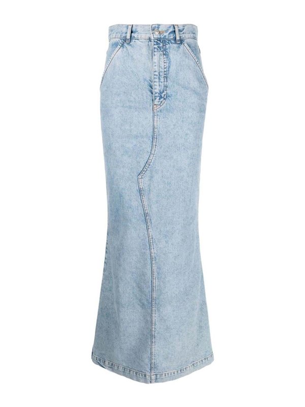 MOSCHINO JEANS: Knee length skirts & Midi - Recycled Denim Long Skirt
