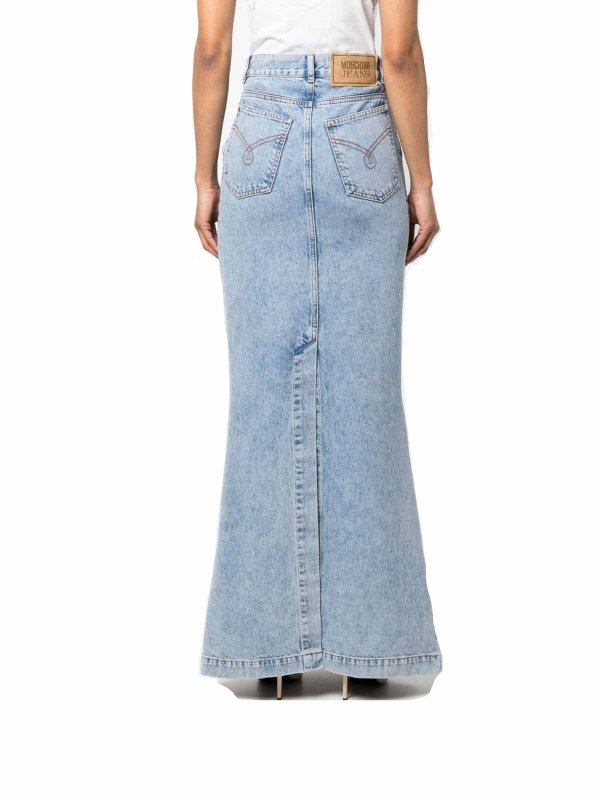 Recycled Denim Long Skirt shop online: MOSCHINO JEANS