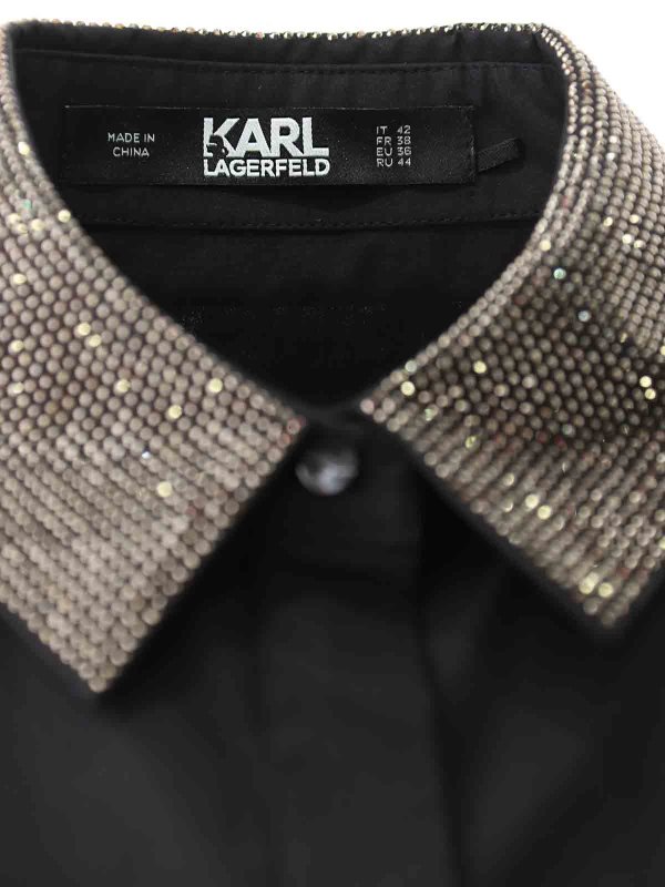 KARL LAGERFELD buy online Rhinestone Cropped Shirt
