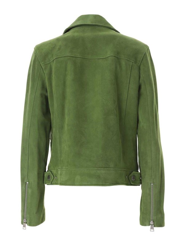 KARL LAGERFELD: casual jackets online - Suede Leather Biker Jacket