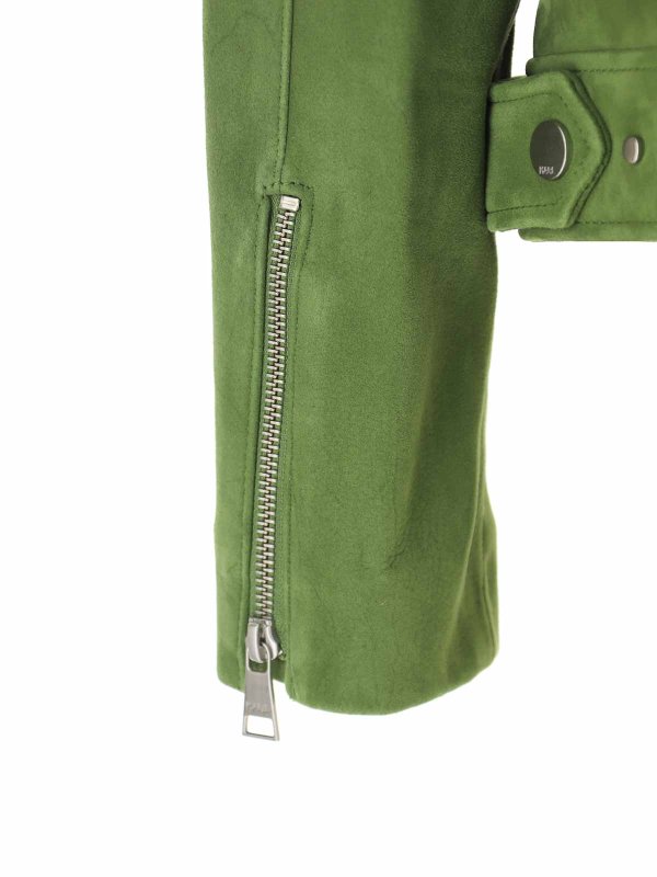 The Best Shops KARL LAGERFELD: casual jackets - Suede Leather Biker Jacket