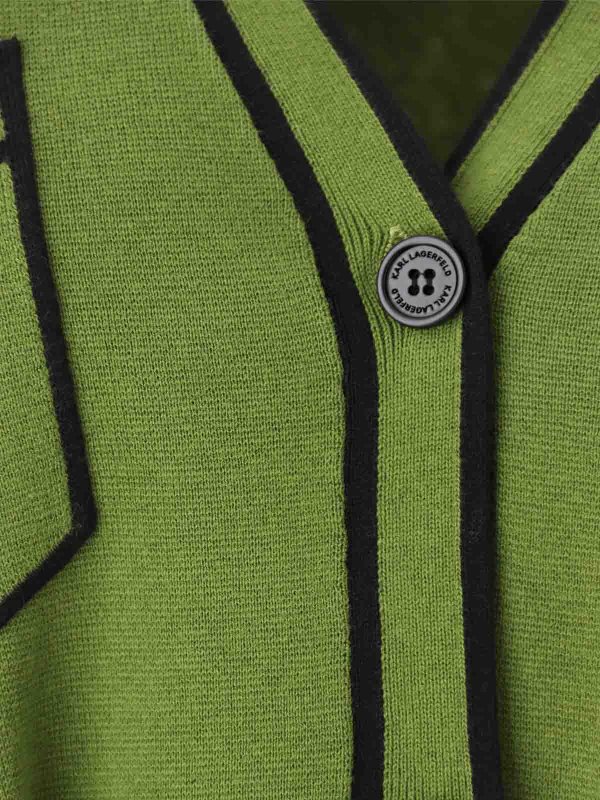 The Best Shops KARL LAGERFELD: cardigan - Cardigan con cintura