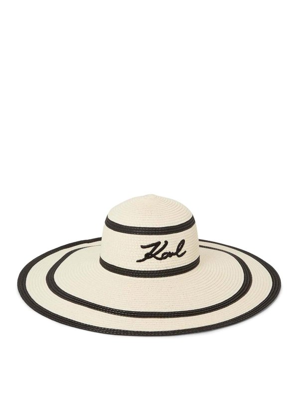 KARL LAGERFELD: Hüte - Hut - Weiß