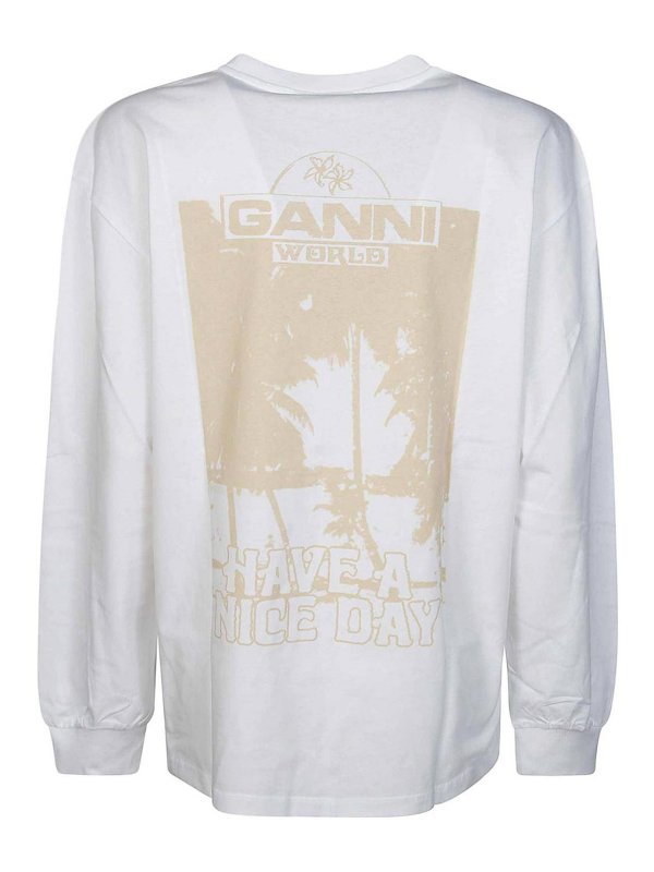 GANNI: T-shirts online - T-Shirt - Weiß