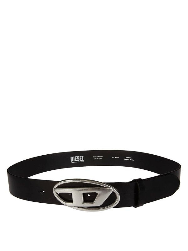 DIESEL: belts online - Logo Belt