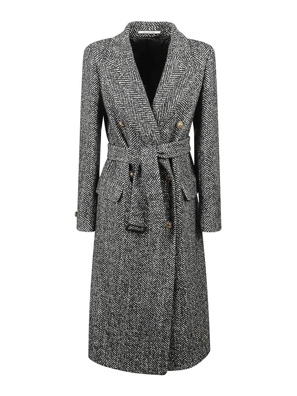 TAGLIATORE: short coats - Double-breasted Midi Coat