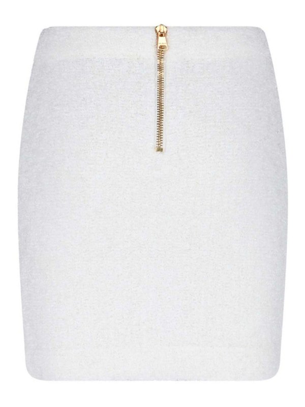 Balmain: gonne al ginocchio  e longuette online - Gonna Mini Bottoni