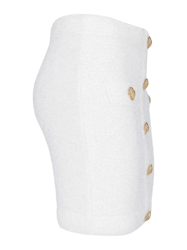 The Best Shops Balmain: gonne al ginocchio  e longuette - Gonna Mini Bottoni
