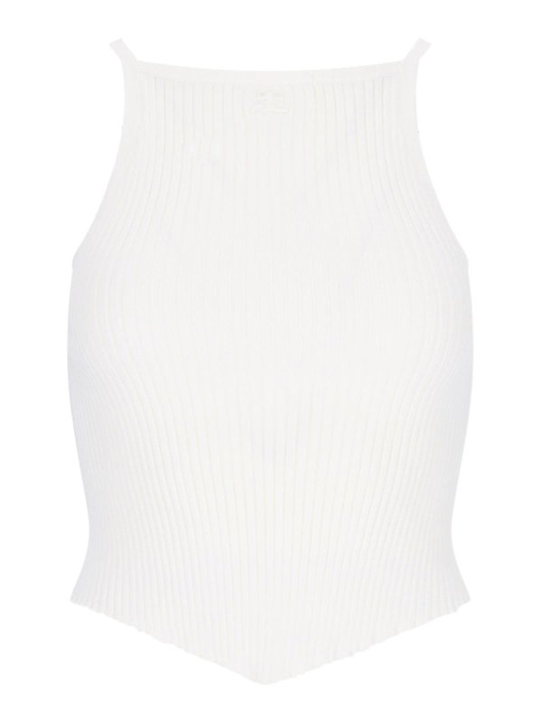 Courreges: Tops & Débardeurs - Top - Blanc
