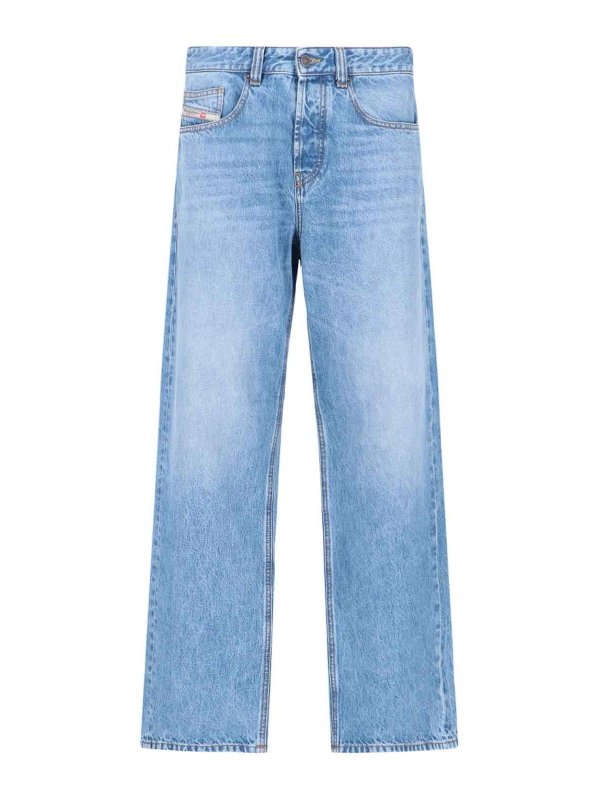 DIESEL: ストレートジーンズ - ストレートジーンズ - ブルー