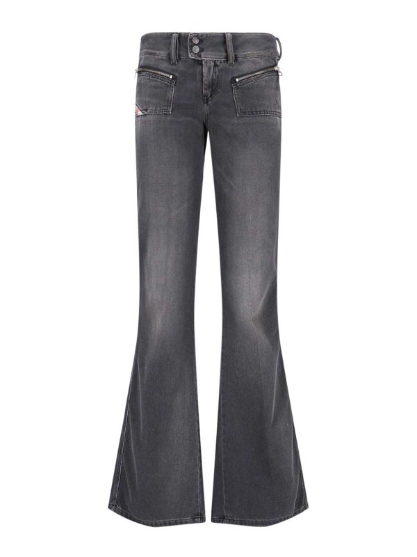 DIESEL: Bootcut - Bootcut Jeans - Schwarz