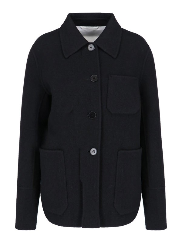 JIL SANDER: Casualjacken - Casualjacke - Schwarz