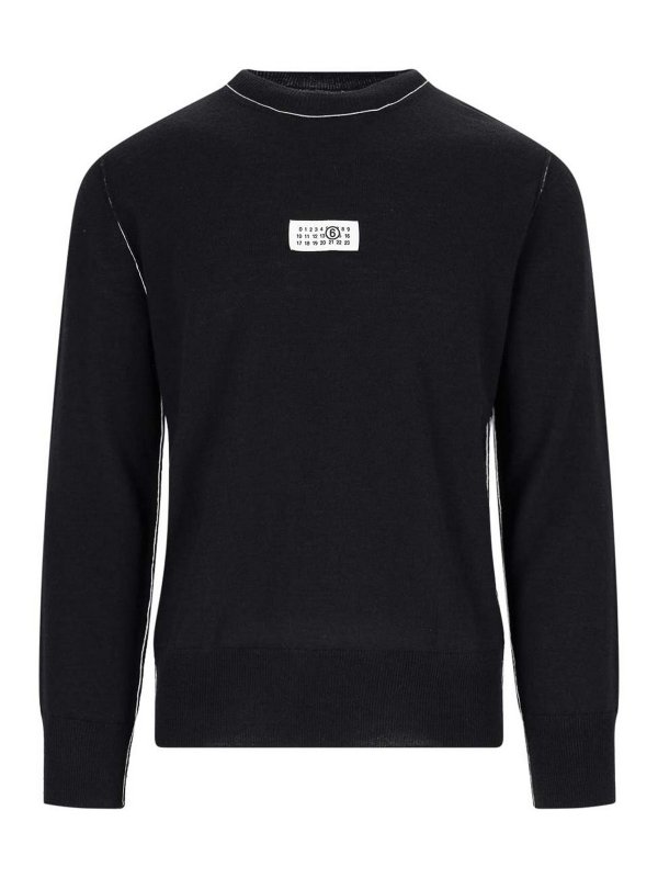 MM6 MAISON MARGIELA: クルーネック - クルーネック - 黒
