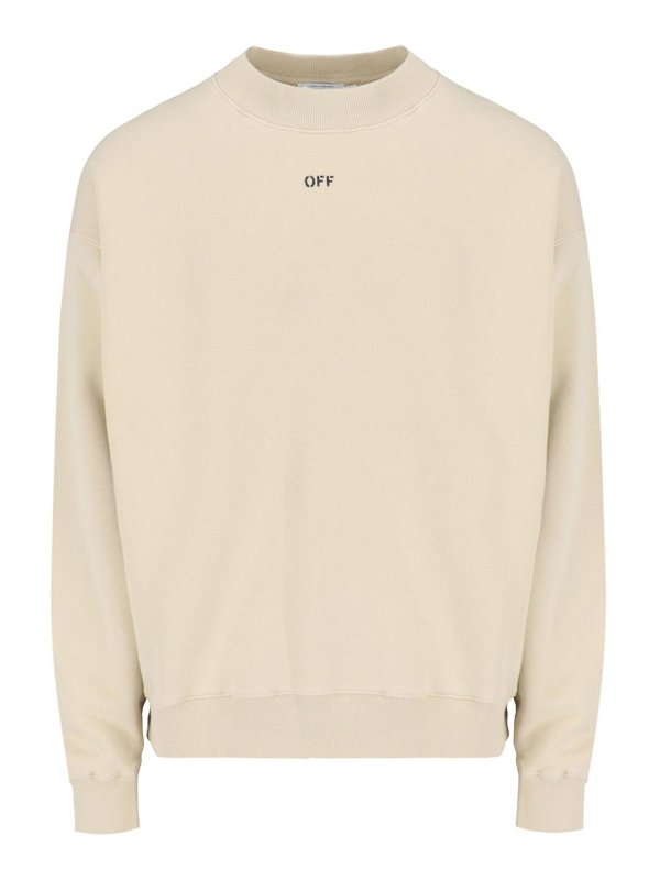 OFF-WHITE: スウェット＆セーター - スウェットシャツ/セーター - ベージュ