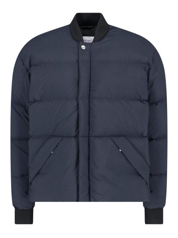 OFF-WHITE: Chaquetas y Chaquetones acolchados - Chaqueta Alcochada - Negro