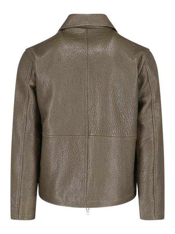 SUNFLOWER: leather jacket online - Leather Zip Jacket