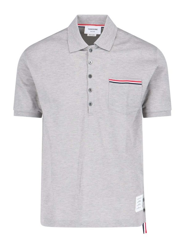 THOM BROWNE: polo shirts - Logo polo